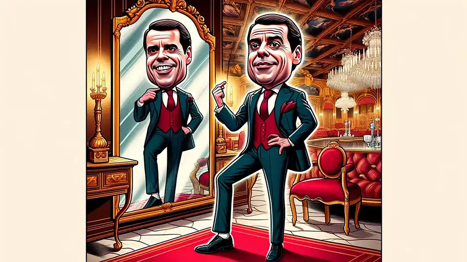 Dibujo meme sobre Narcisismo Político