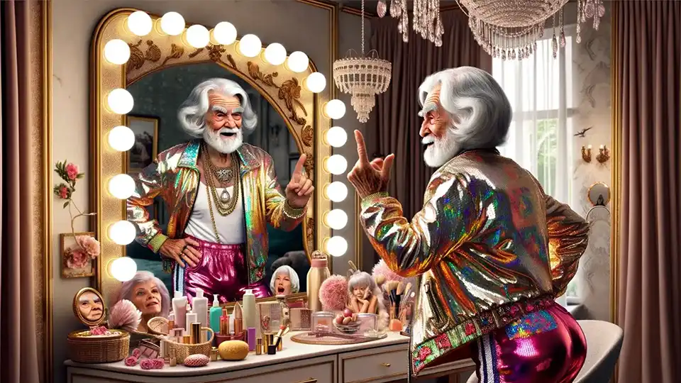 Narcisismo en la vejez Dibujo meme sobre Narcisismo en la vejez