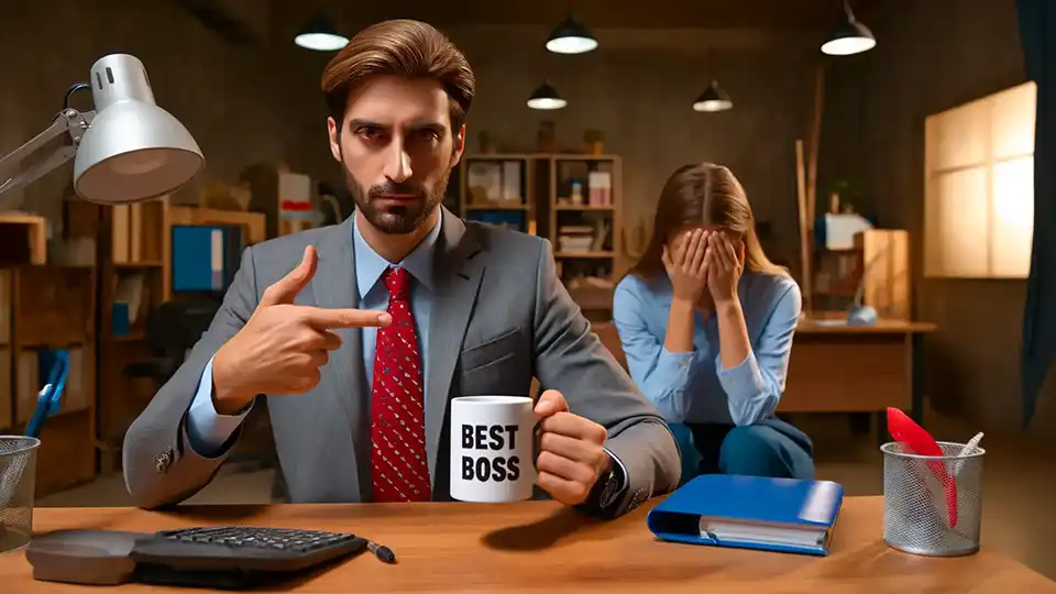 Narcisismo y misogínia. Dibujo meme sobre narcisismo y misogínia.